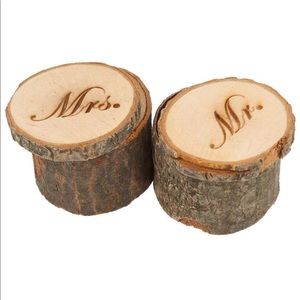 Wedding real wood ring box